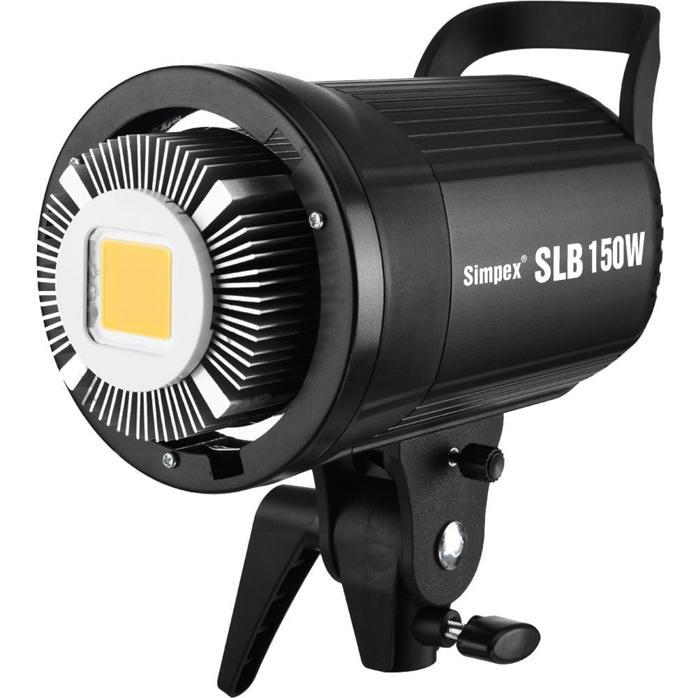 Simpex SLB-150W 150W Continuous LED Video Light, 5600K Daylight Studio Light with Bowens Mount, LCD Display, Dimmable Brightness, High CRI, Silent Cooling Fan for Photography, Filmmaking & Live(Black)-picture-21