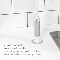 Vista 3 de Ubbi El juego de limpieza de biberones de lujo incluye un cepillo para pezones con ventosa, color gris