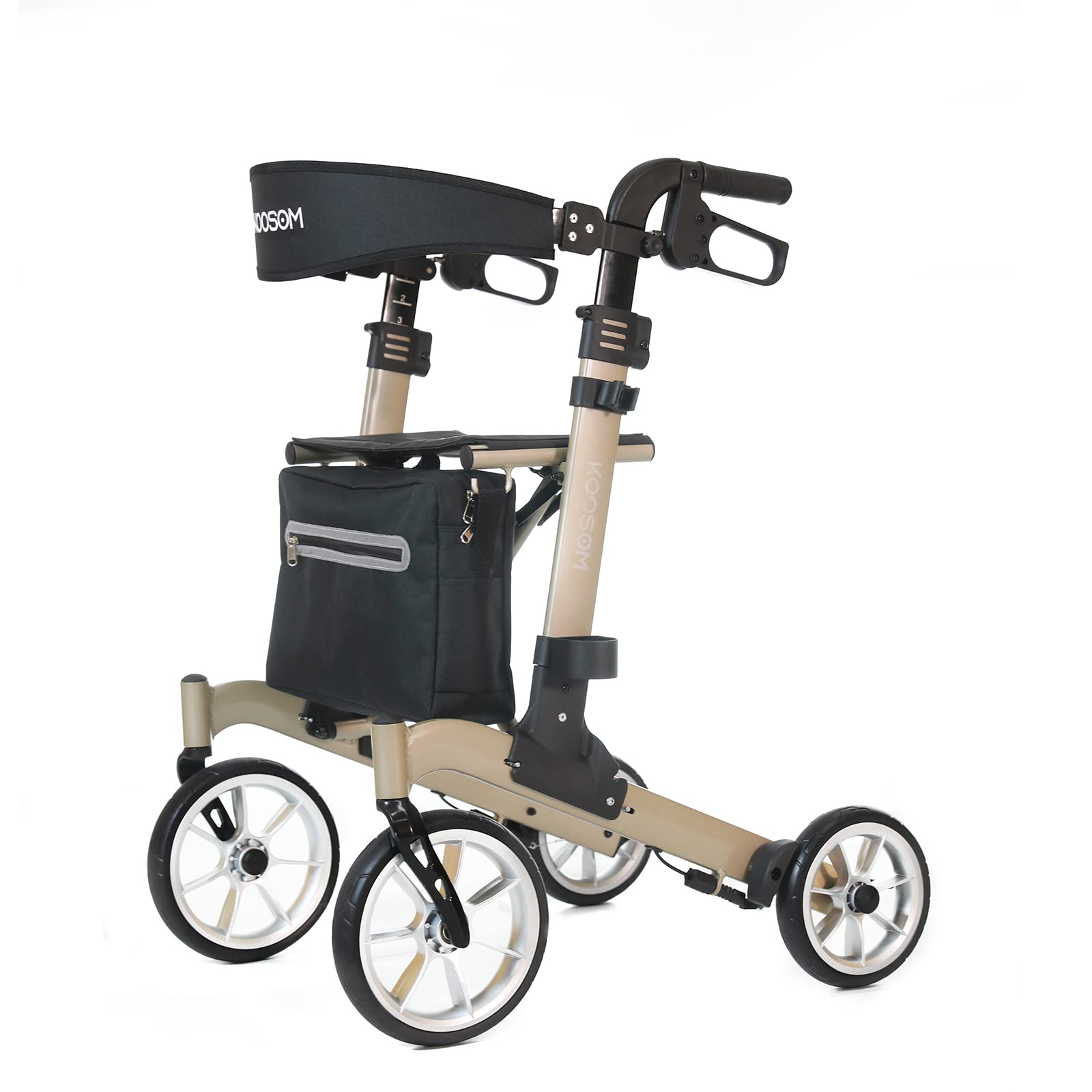 Buy Rollator Walker with Seat, 10” Large Front Wheels for Tall Person