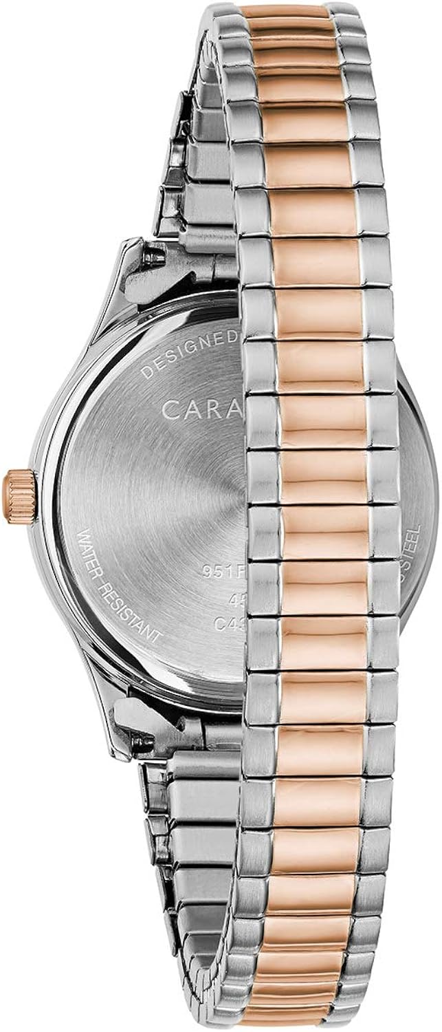 Miniatura 3 de Caravelle - Reloj tradicional de cuarzo para mujer acero inoxidable con expansión en dos tonos dos tonos modelo 45L183