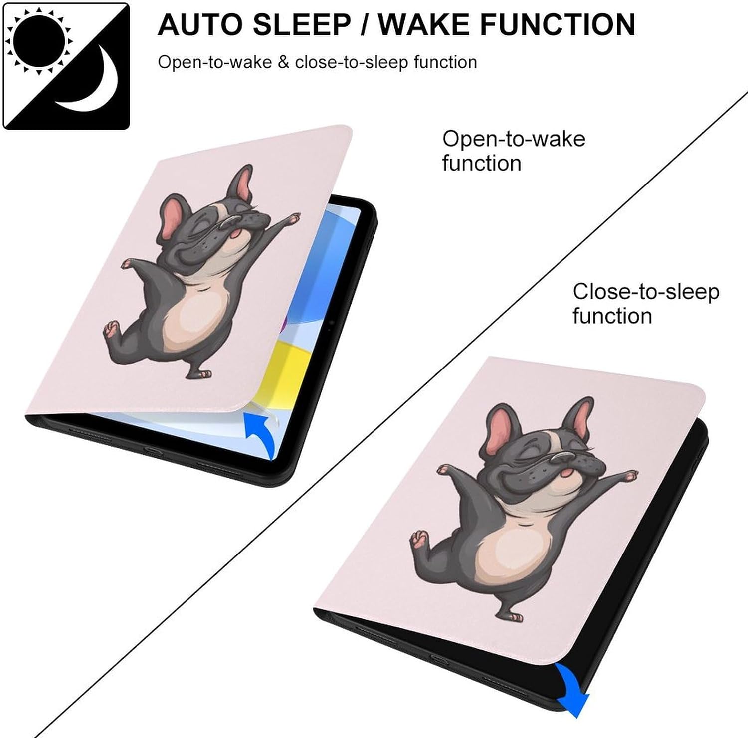 Bulldog Yoga Funny Dogs Slim Protective Cover Tablet Case image 3