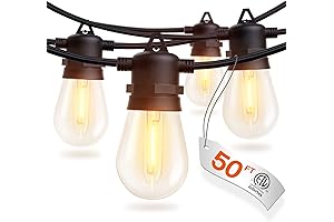 Addlon 50FT LED Outdoor String Lights with Edison Shatterproof Bulbs