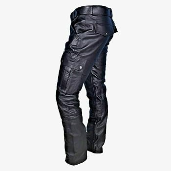 Amazon.com: Mens Biker PU Leather Pants, Punk 80s 90s