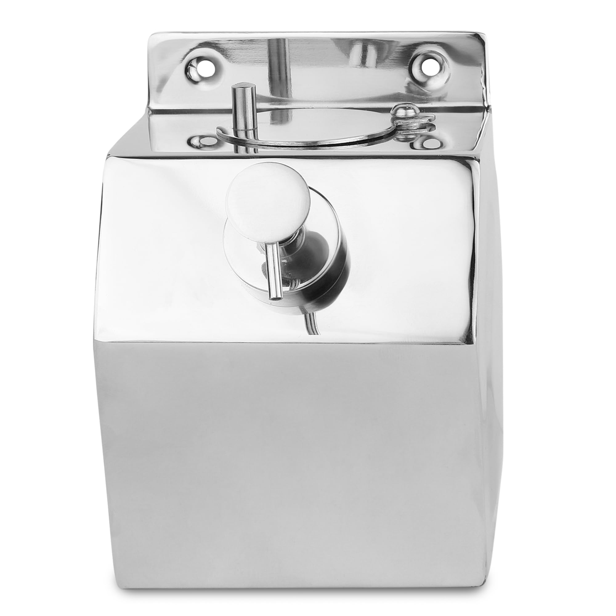 BATH GURU Stainless Steel Liquid Soap/Shampoo Dispenser for Bathroom & Kitchen - 500 ML (Heavy Duty, Brass Pump)