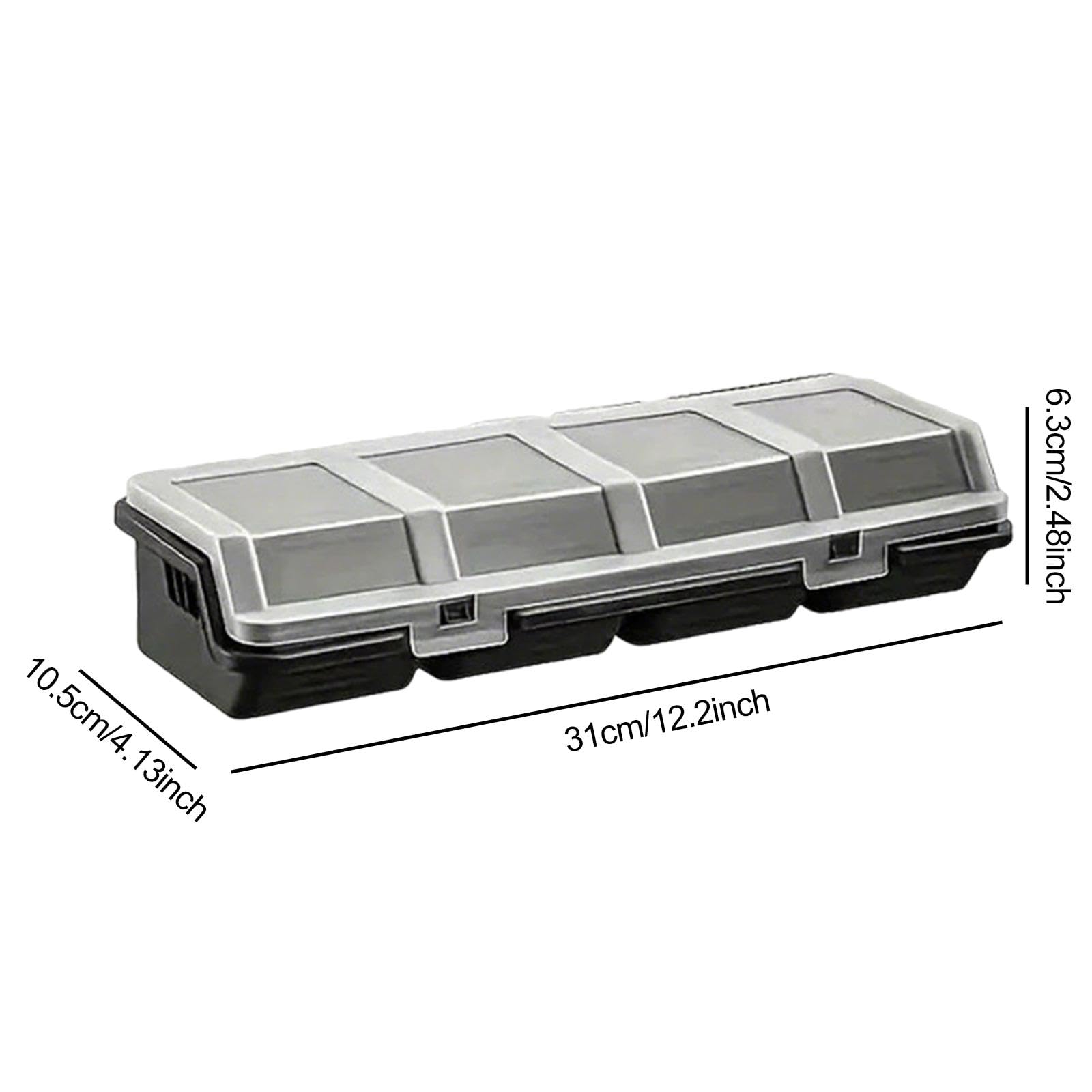 Organizador de Tornillos 4x con Tapas, 4 Compartimentos, Cajas, Estuches para Clavos, Tornillos, Componentes Electrónicos Y Hogar, Negro