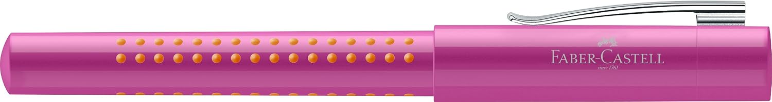 Faber-Castell Grip 2011 Fountain Pen, F Nib Pink-orange. pink-orange