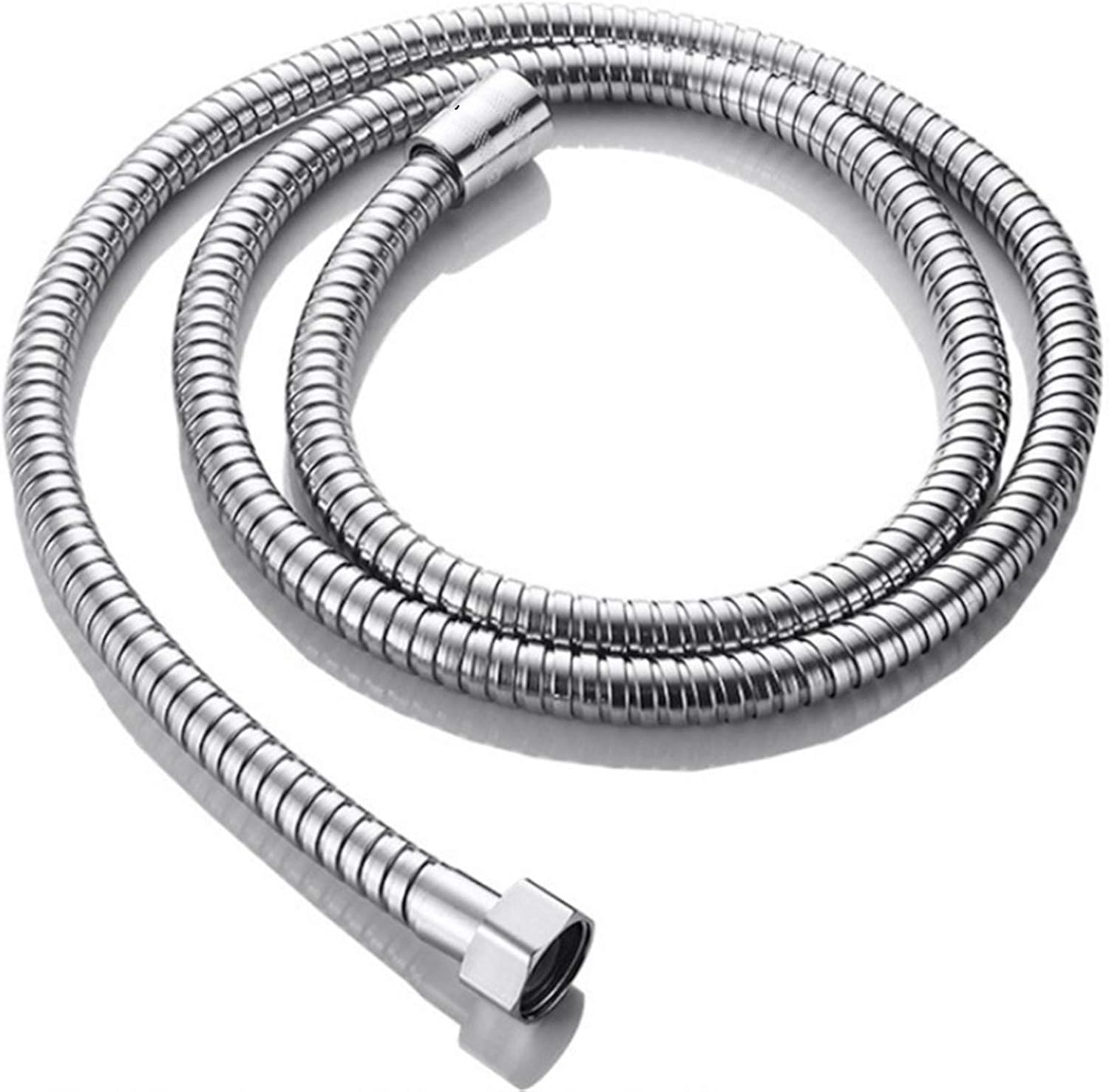 Gkirqvpe 1.4M Shower Hose Shower Hose, Flexible Shower Hose High Pressure Stainless Steel Silver 1.2-3M Bathroom Accessories