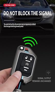 Folding 4 Button Key Fob Cover for Jeep Wrangler JL JLU Gladiator 4XE 2018-2021 Accessories Alloy+TPU Key Shell Cover with Keychains-4 Button Black