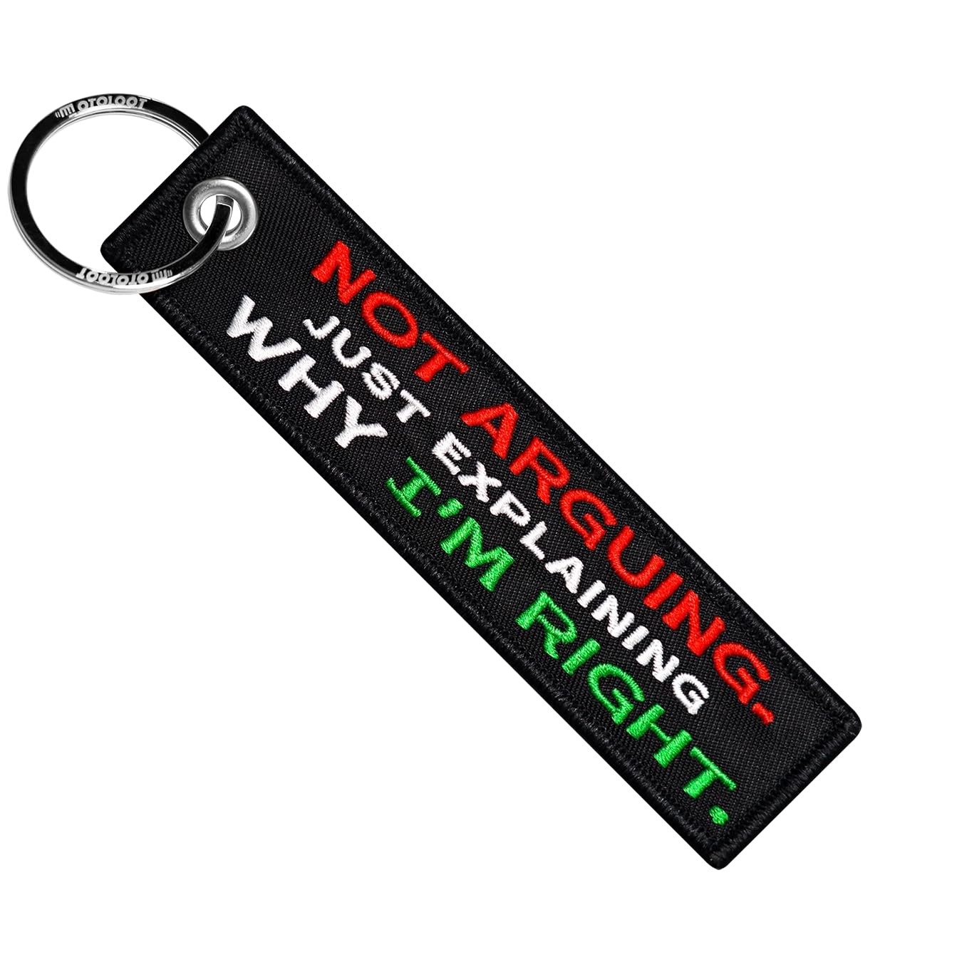 MotoLootKeychain for Motorcycles, Scooters, Cars and Gifts (Not Arguing. Just Explaining Why I'm Right.)