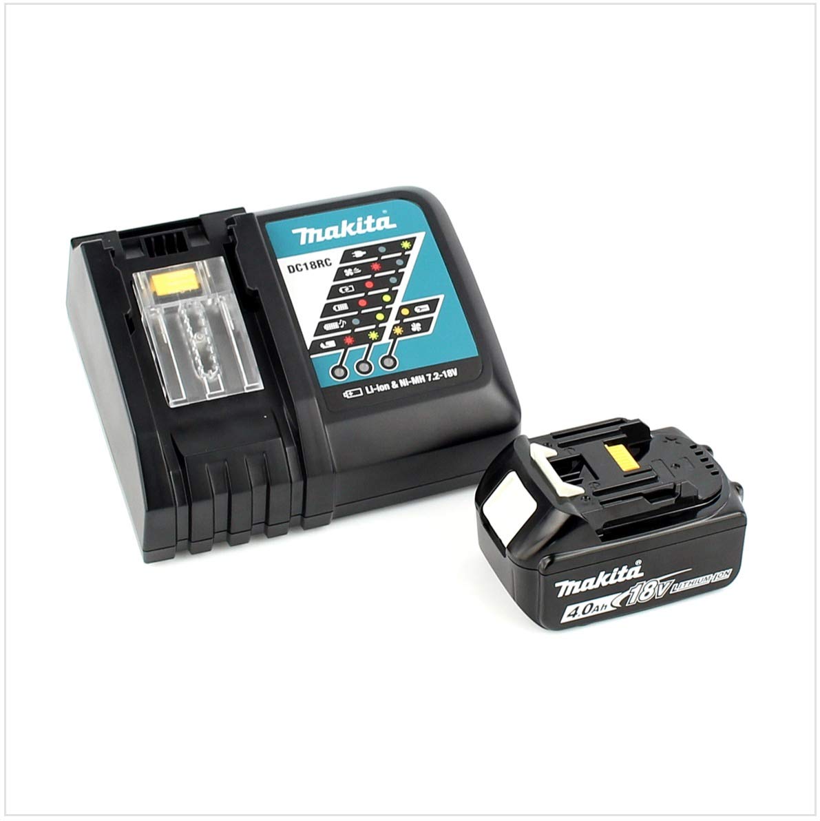 Makita DGA 513 RM1J akumulatorowa szlifierka kątowa 18 V 125 mm Brushless + 1 x akumulator 4,0 Ah + ładowarka + Makpac