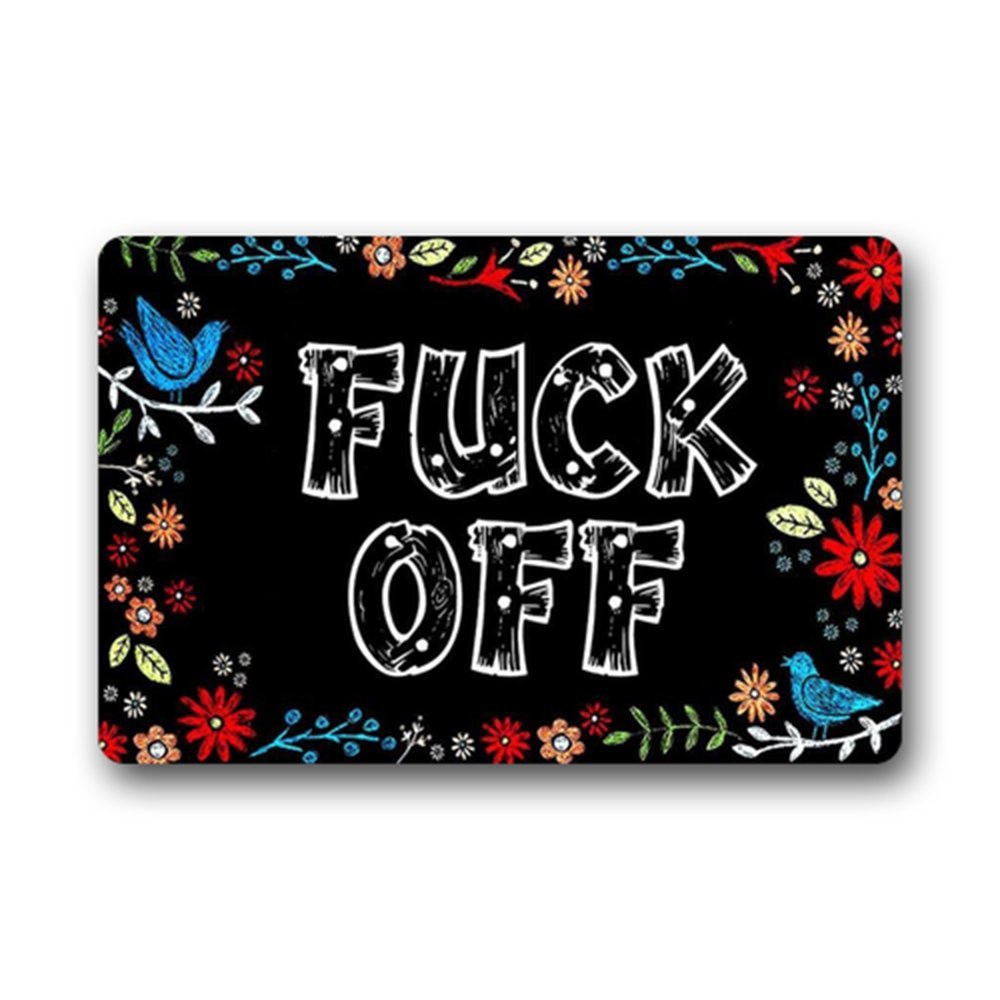 Shinewe Multicolor Custom Doormat Entrance Floor Mat Fuck Off Inside/Outside Door Mat Living Room Kitchen Rugs Home Decor 40X60cm