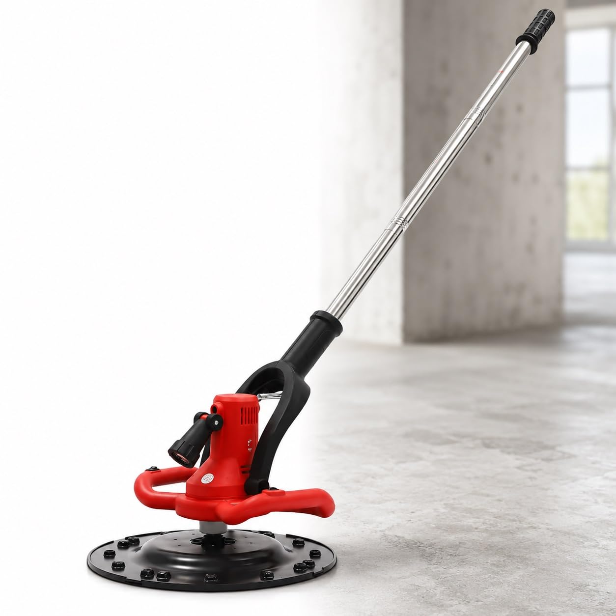 Cdsmwlj Red Wall Sanding Polishing Machine Electric Trowel 1680W With Extension Pole