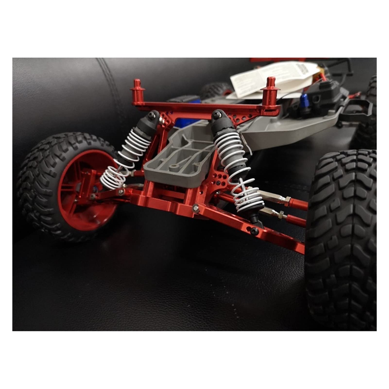Metalowy przedni amortyzator tylny, do Traxxas, Slash RC Car 1/10 2WD Zdalny amortyzator samochodowy(Blue)