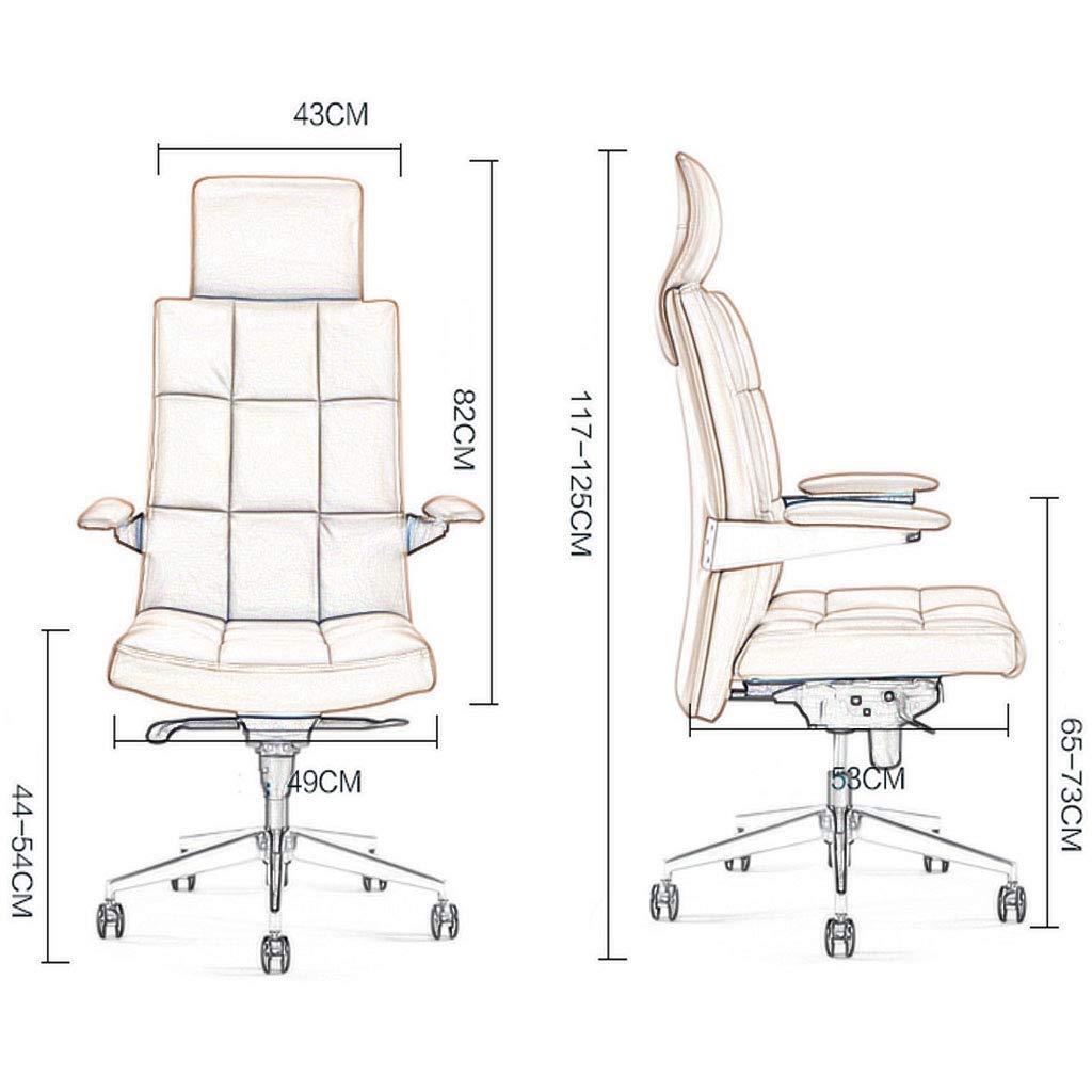 Chaise Chef-Bürostuhl mit hoher Rückenlehne, 360° drehbarer Chef-Computer-Bürostuhl mit Verstellbarer Höhe und komfortabler Neigungsfunktion,C Made in China