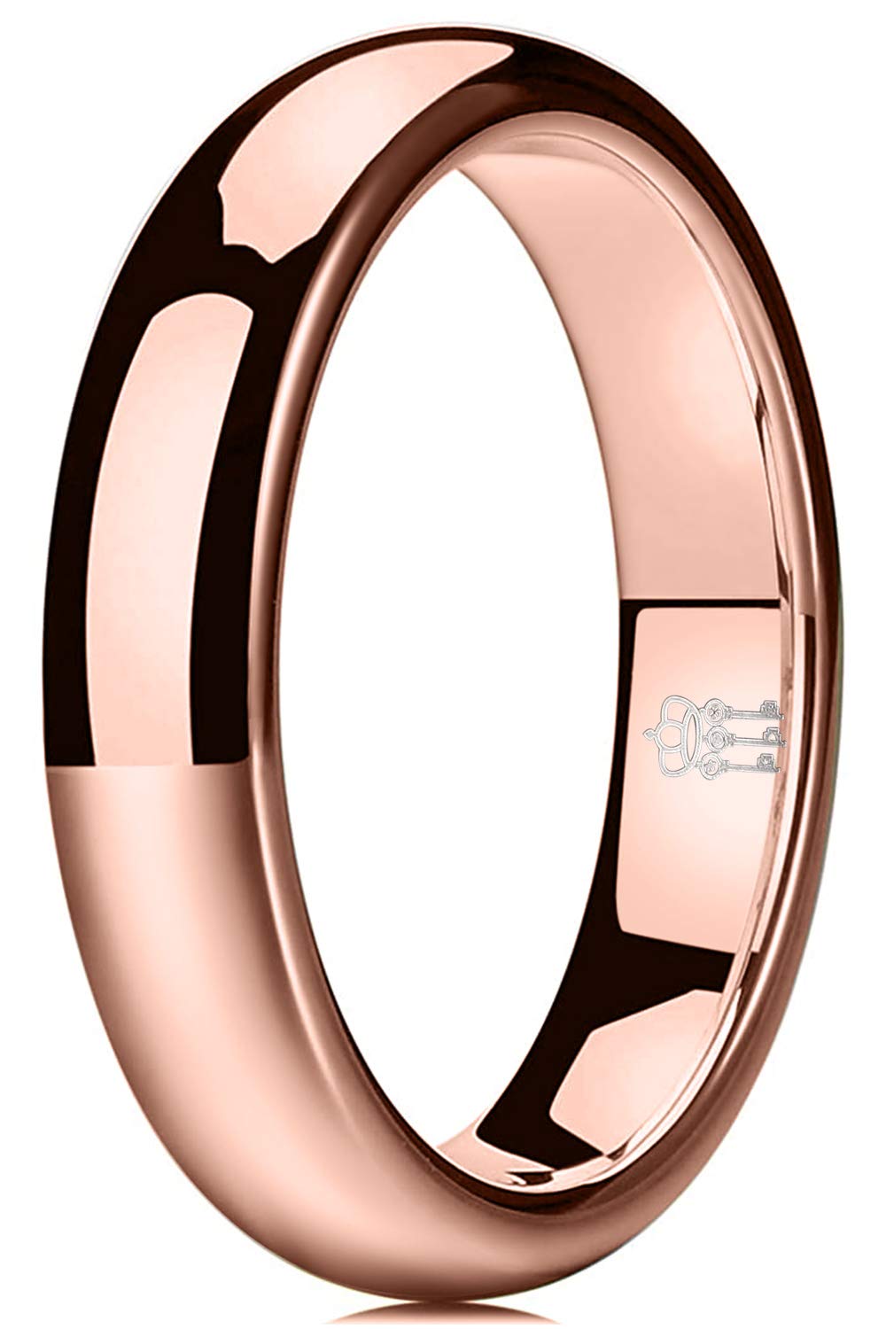 Three Keys Jewelry Silver Tungsten Wedding Ring Bands for Men Women 2mm / 4mm / 6mm / 8mm
