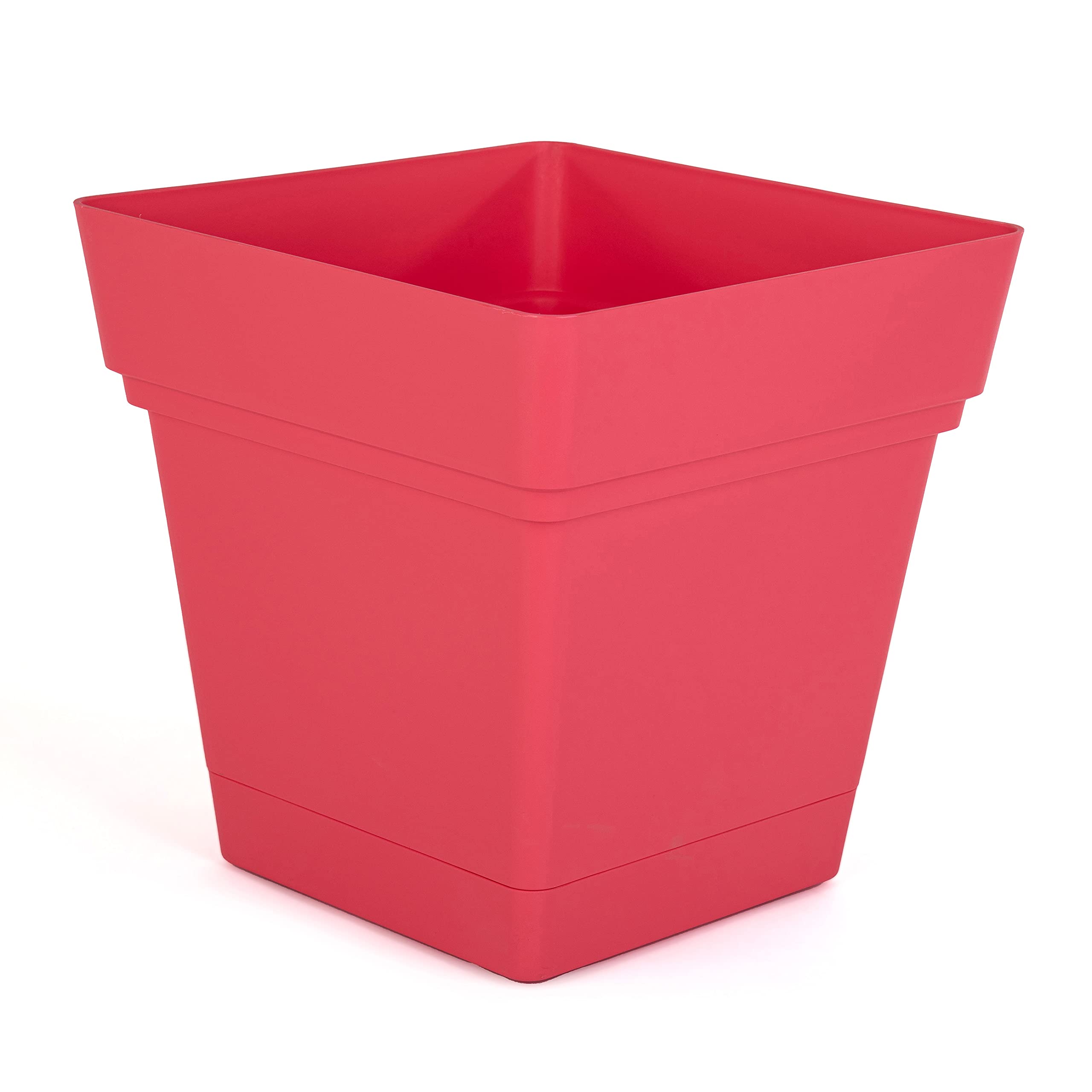 Mintra Home Garden Pot w/Wheels, Large (14.5inW x 15inH) (Coral)