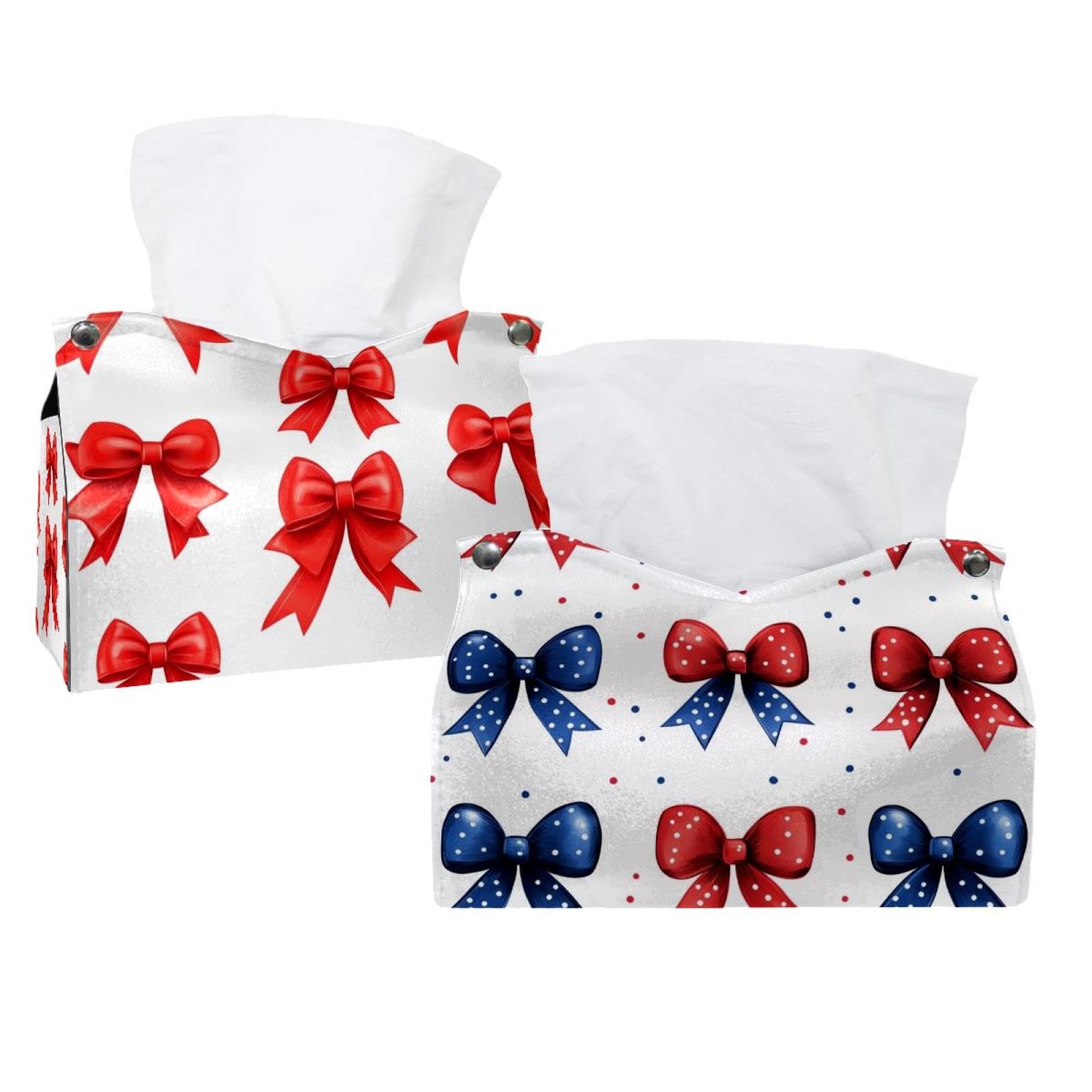Housse de boîte à mouchoirs avec nœud papillon pour maison et bureau