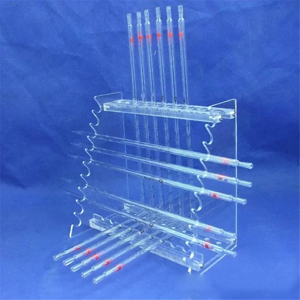 Cristalería de Laboratorio Soporte for pipetas de vidrio Gradilla for pipetas graduadas Soporte for pipetas Gradilla trapezoidal frontal