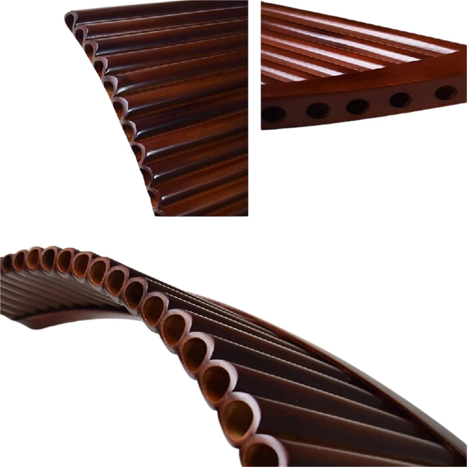 Instrument Flet Pan Tradycyjny Instrument 25 Pipe W Tonacjach C I G Dur Profesjonalnie Zaprojektowany Solidny Łatwy Do Nauki(25-pipe brown C major left-hand bass)