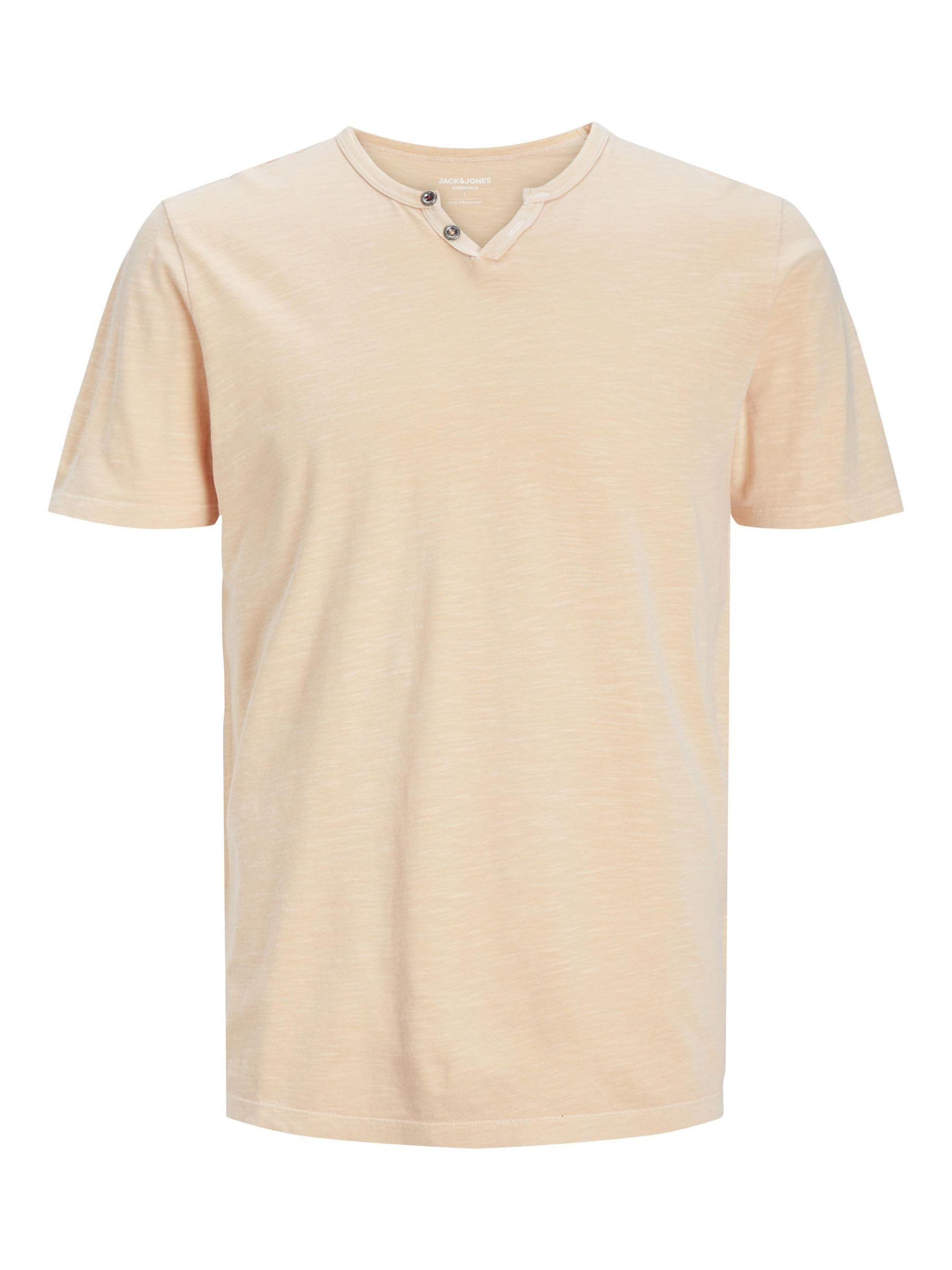 JACK & JONES Men's Jjesplit Neck Tee Ss Noos Quilted Jacket, Orange, XS