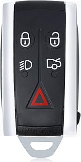 Keyless Entry Smart Remote Key Fob Replacement for Jaguar XF XFR XJ8 XK XK8 XKR 2007 2008 2009 2010 2011 2012 2013 2014 2015 FCC ID: KR55WK49244 KR55WK45694 315Mhz PCF7953 Chip