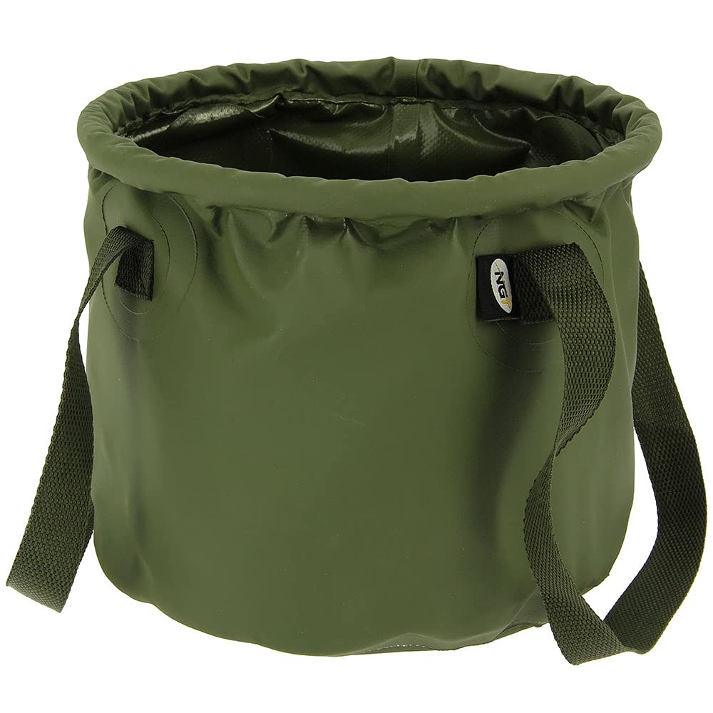 Dna Leisure Green Ngt Water Bucket 7L Collapsible Waterproof Pvc Carp Fishing Unhooking Fish Care