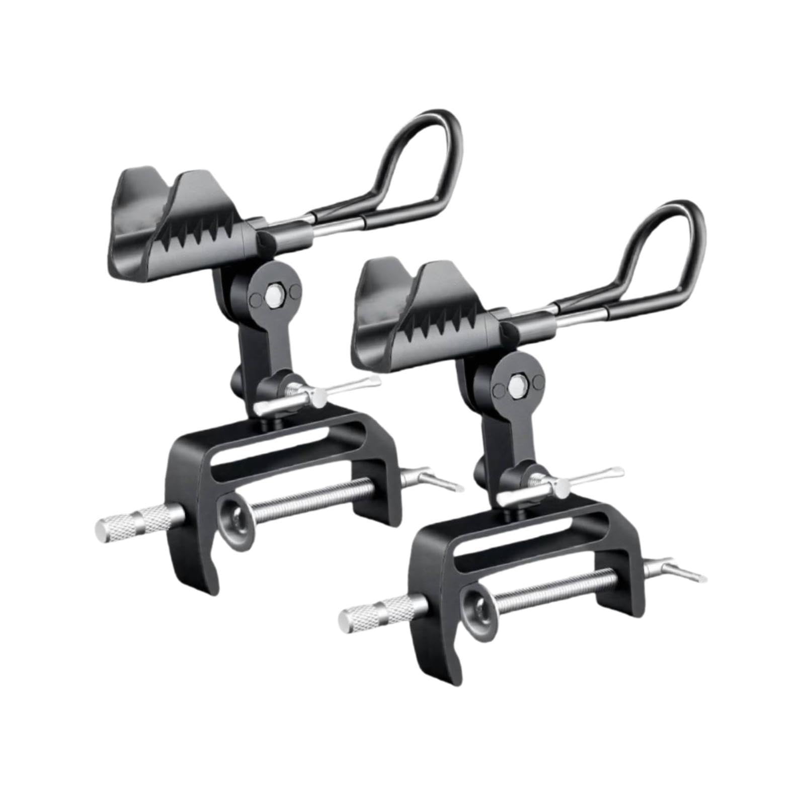 rockible 2 Pièces Dispositif de Support Canne à Pêche Bateau Aluminium Alliage Clamp Rotatif Réglable Installation Rapide Adapté pour Pêche en Plein Air