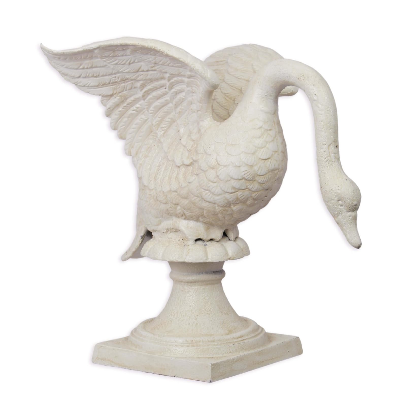 aubaho Sculpture Swan Cast Iron Replica Retro Design Decoration