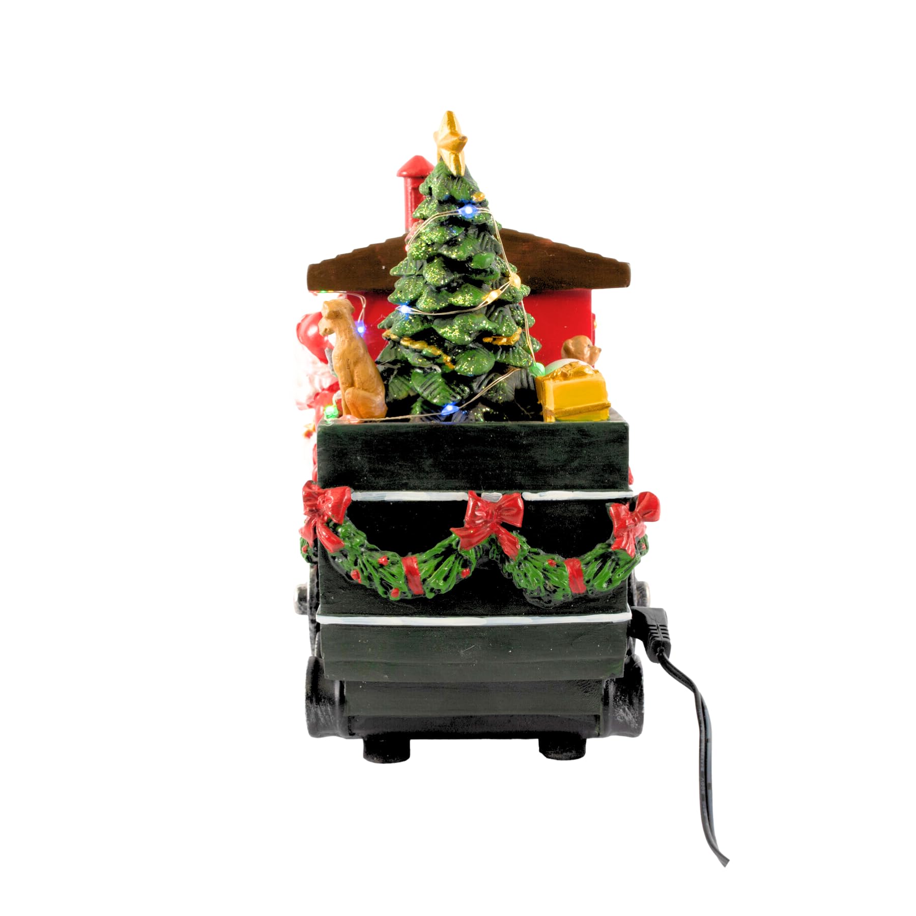 Pueblo navideño animado | Papá Noel en tren | Show musical en miniatura con figuras | Perfecto para exhibiciones navideñas, decoración de interiores, regalo pensado