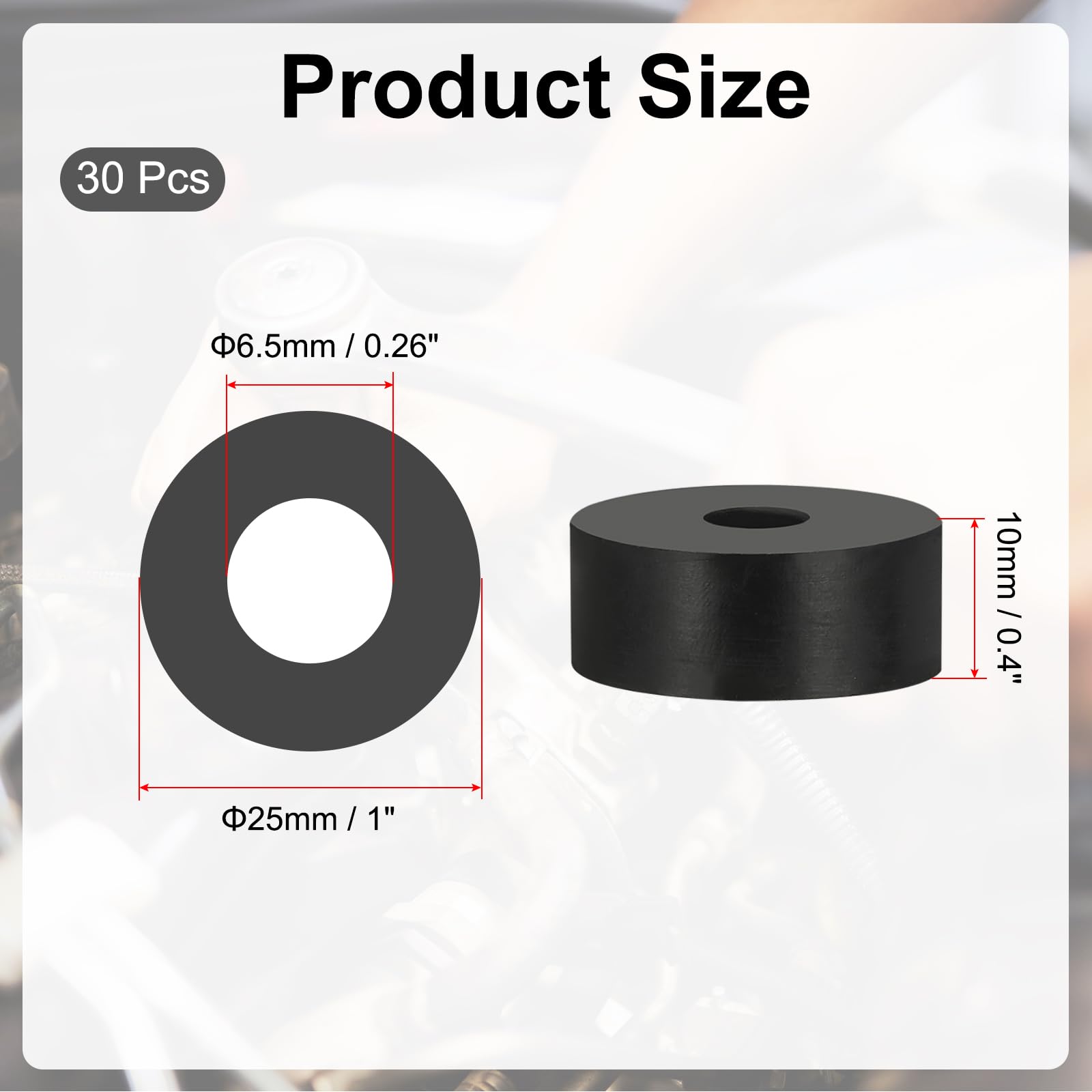 PATIKIL Multi Purpose Rubber Spacer - Image 2