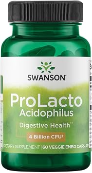 Swanson Prolacto Acidophilus 4 Billion CFU, 60 Veg Capsules