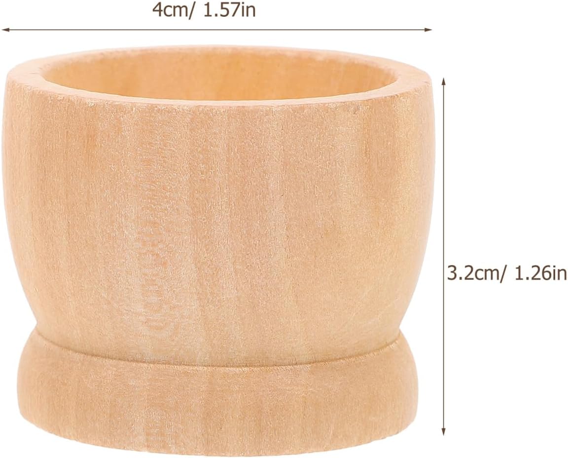 GLEAVI 15 PCS Wooden Egg Holders: Easter Decorating Display Stand - DIY Craft Painting Tray Kids Party Favors (1.57 x 1.26 Inch)