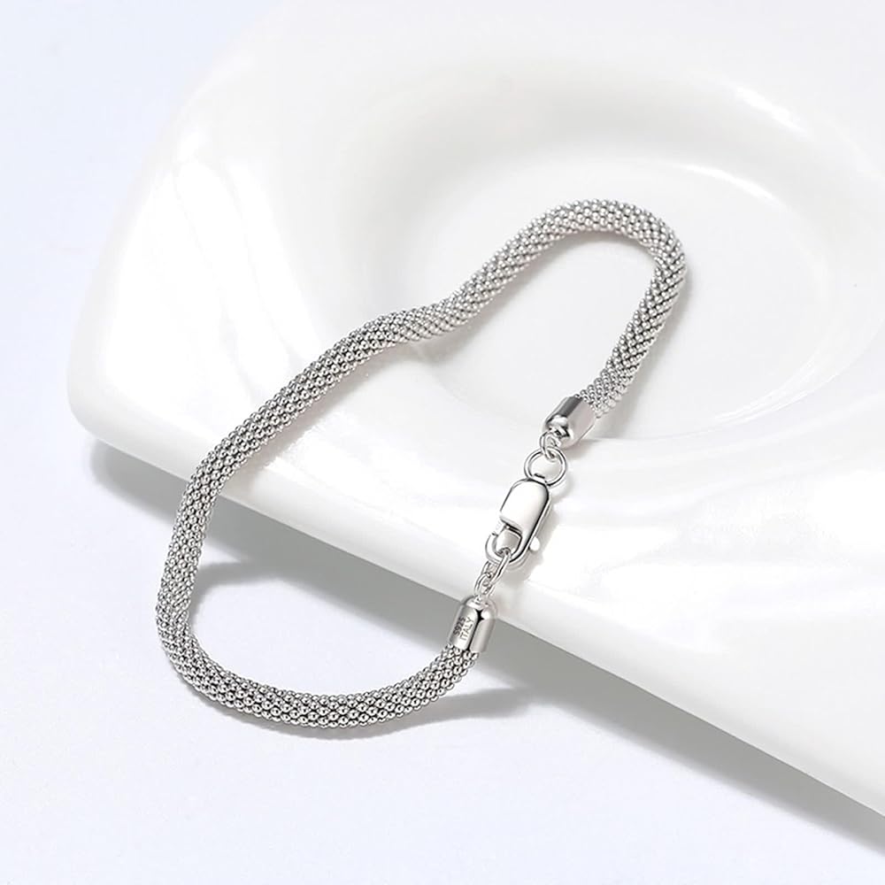 Amazon.com: Dsnyu Women Bracelets Trendy, Silver Bracelet