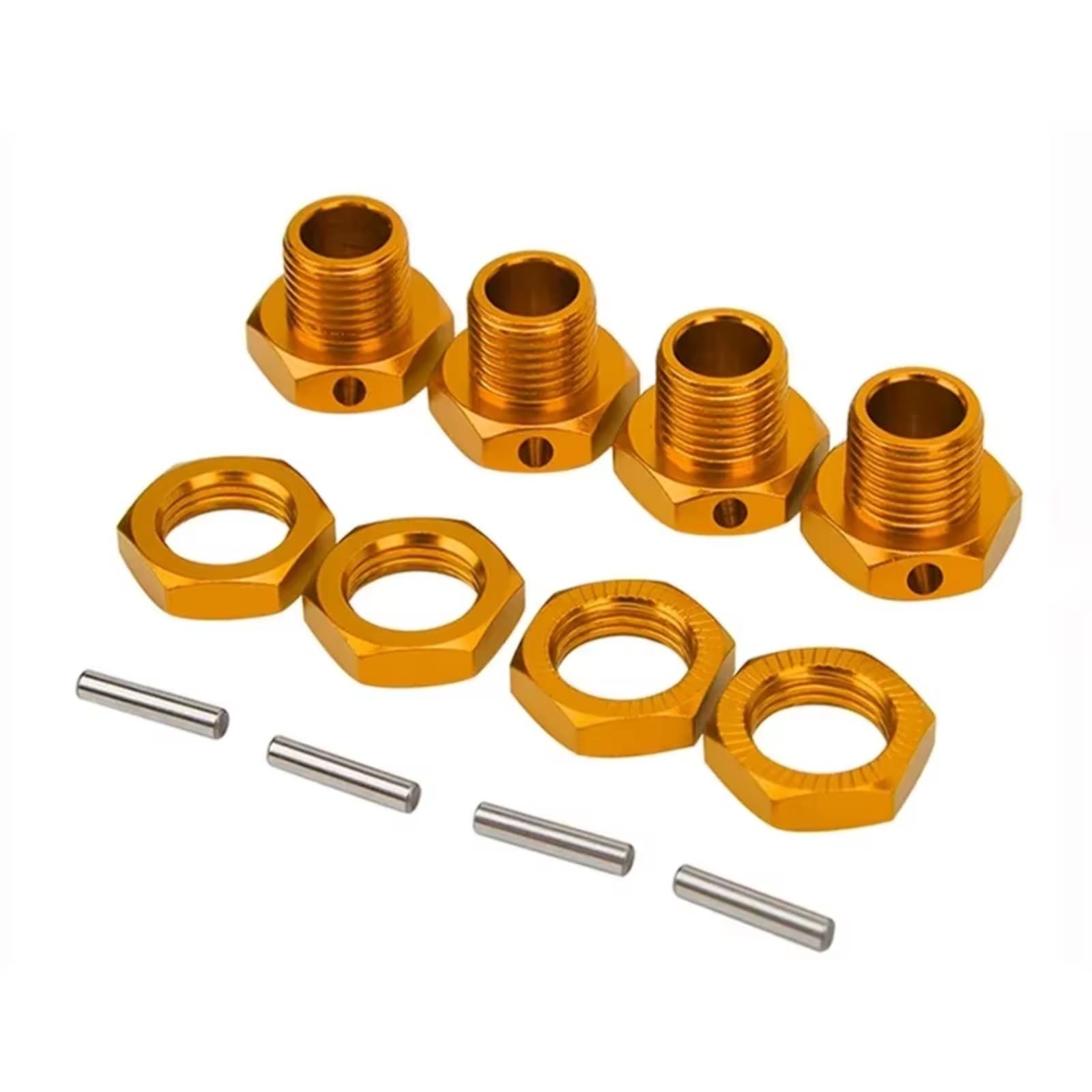Ricambi Modellini RC Per HSP 1/8 4 Pezzi 17 Mm In Lega Alluminio Kit Accoppiamento Esagonale Ruote RC Crawler Car Upgrade Riparazioni Sostituzioni Accessori(Yellow)