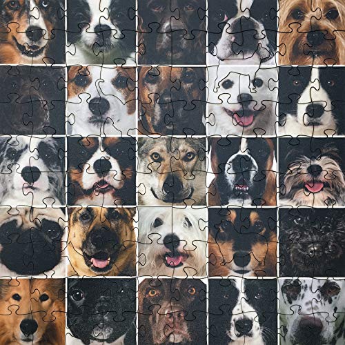 Mosaic Puzzles â€“Dogs Wooden Jigsaw Puzzle - 100 Unique Pieces - Made in the USA by Zen Art and Design