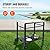 VEVOR Outdoor Grill Cart with Double-Shelf, BBQ Movable Food Prep Table with PVC Placemat, Black Iron Table Top, Portable Modular Carts for Pizza Oven, Worktable with 2 Wheels, Carry Handle