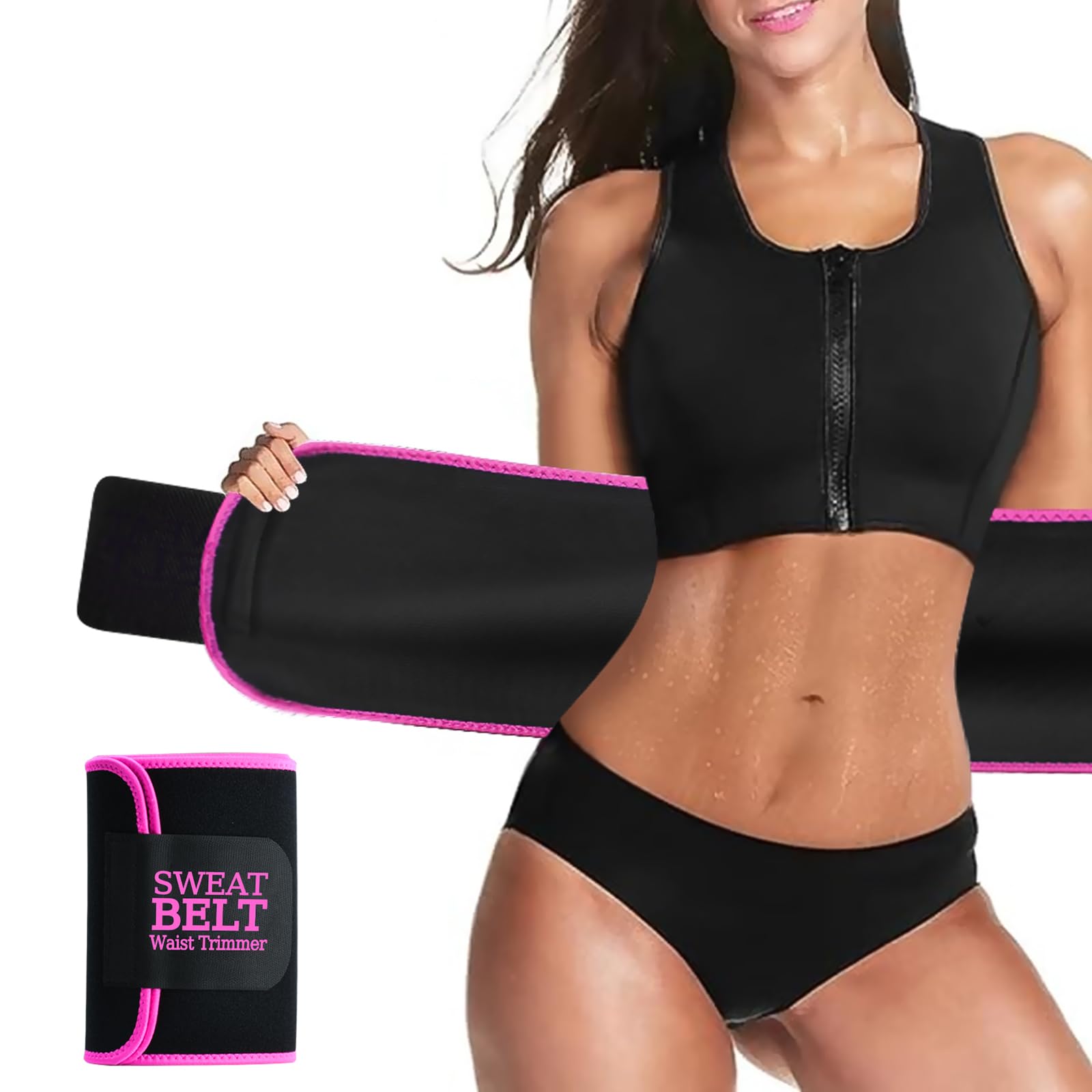 AMZBOSS Waist Trainers for Women Belly Fat, Waist Sweat Band for Women