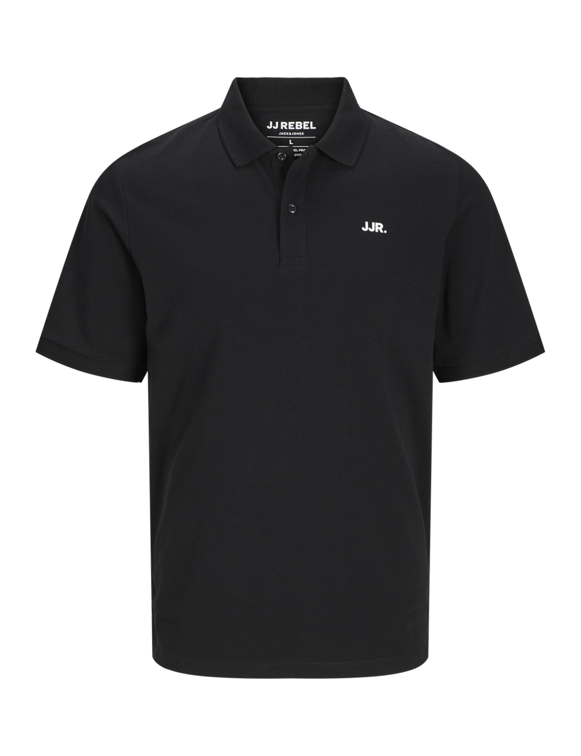 JREBREBEL Logo Polo SS, Black, S