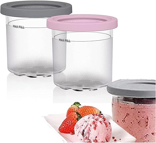 246 pintas de crema, para tazas de helado Ninja, recipientes de almacenamiento de helados de 16 onzas, aptos para lavavajillas, a prueba de fugas,