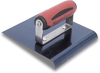 Marshalltown Straight Concrete Edger 6x6 Blue Steel Blade - 5/8 Lip 1/2R Radius, DuraSoft Handle, Made in USA