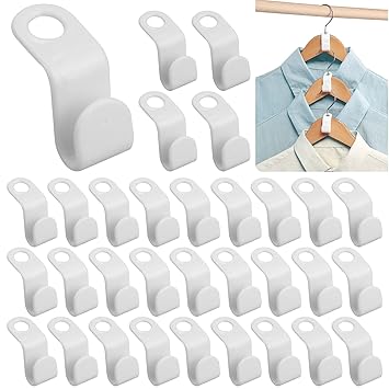Clothes Hanger Connector Hooks 50PCS Plastic Hooks Cascading Hangers Space Saving Organizer for Heavy Duty Clothes Closet (100)