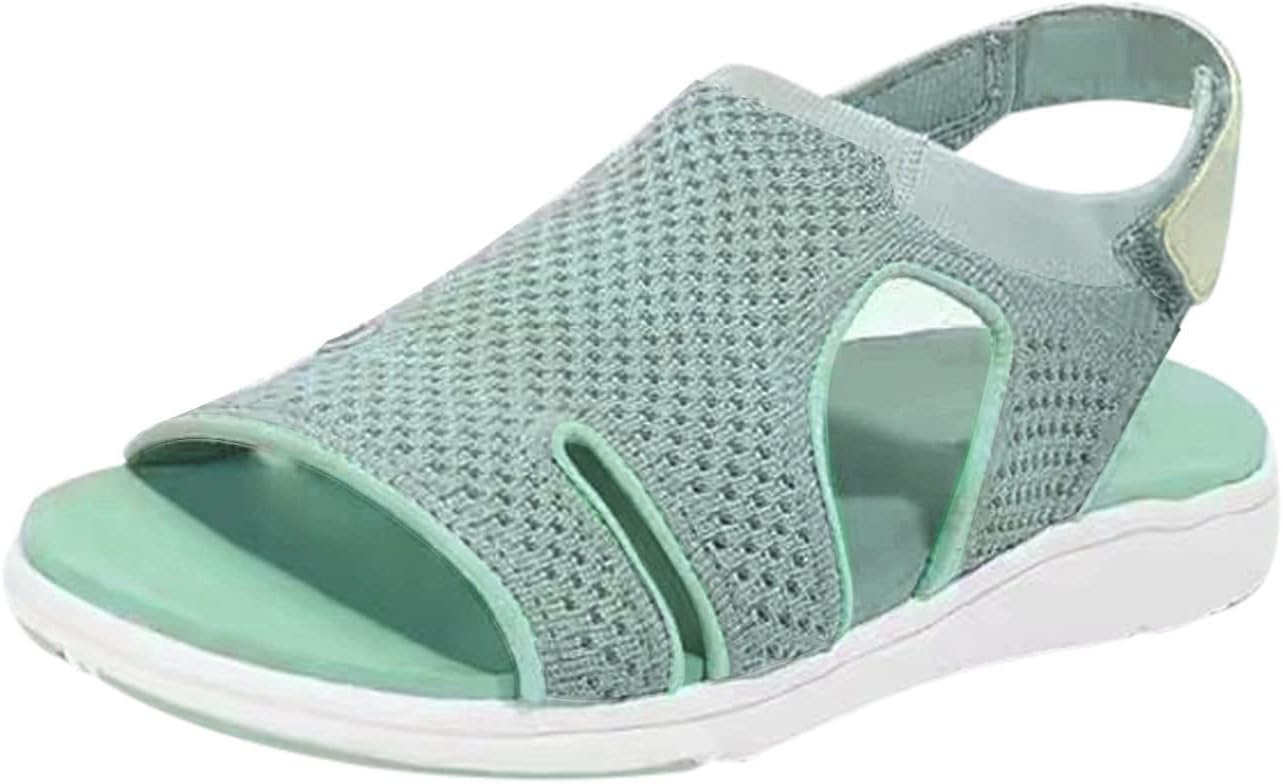 Wide Fit Sandals for Women uk Slip on Orthopedic Sandal Ladies Arch Support Summer Shoes Washable Slingback Plantar Fasciitis Slide Comfy Open Toe Memory Foam Sport Sandals