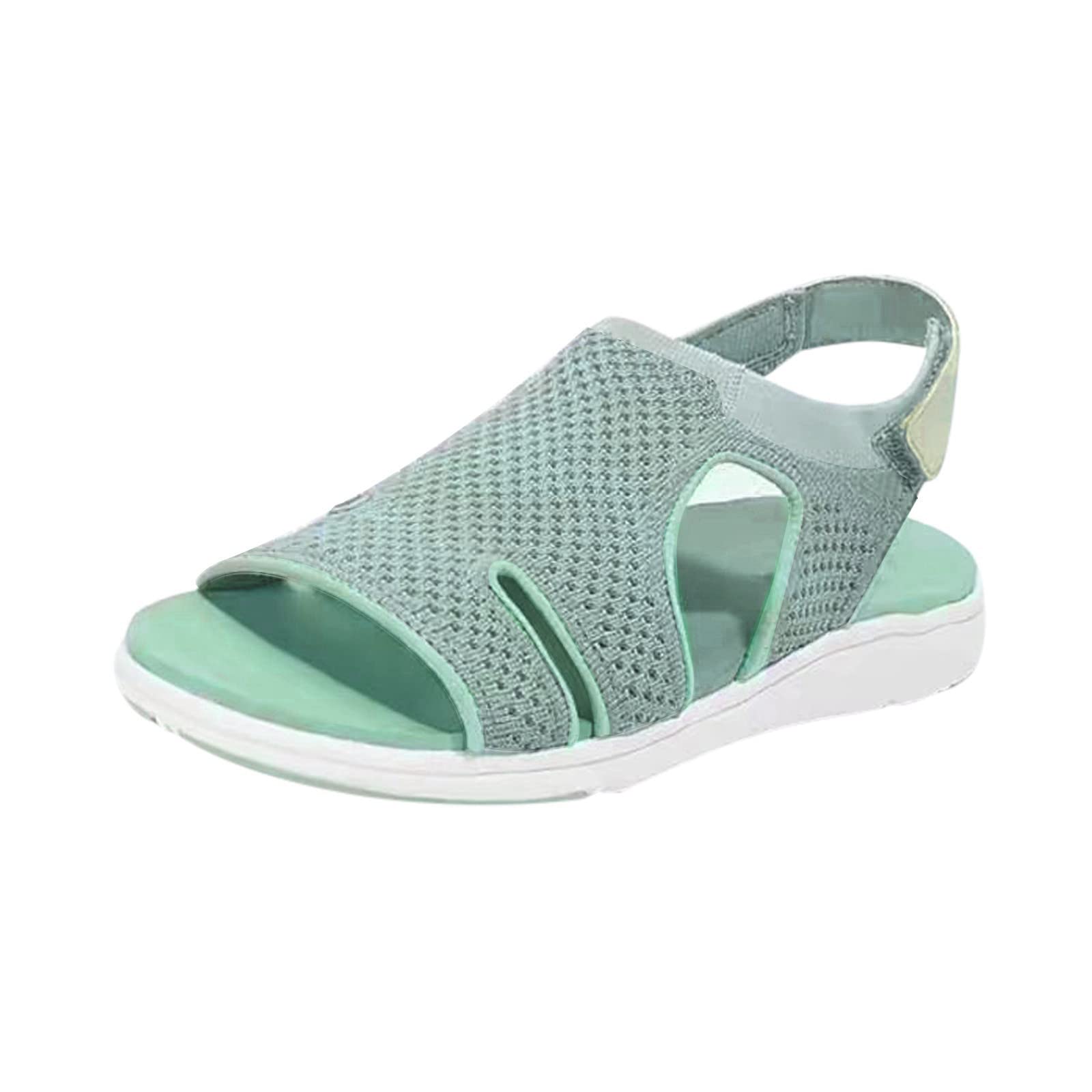 Wide Fit Sandals for Women uk Slip on Orthopedic Sandal Ladies Arch Support Summer Shoes Washable Slingback Plantar Fasciitis Slide Comfy Open Toe Memory Foam Sport Sandals