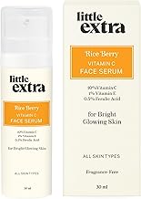 Little Extra Rice Berry 10% Vitamin C Face Serum for Glowing, Bright Skin - Fade Dark Spots, for Dull Skin, Uneven Skin Tone, Non Irritating, All Skin Types, Women and Men, 30ml