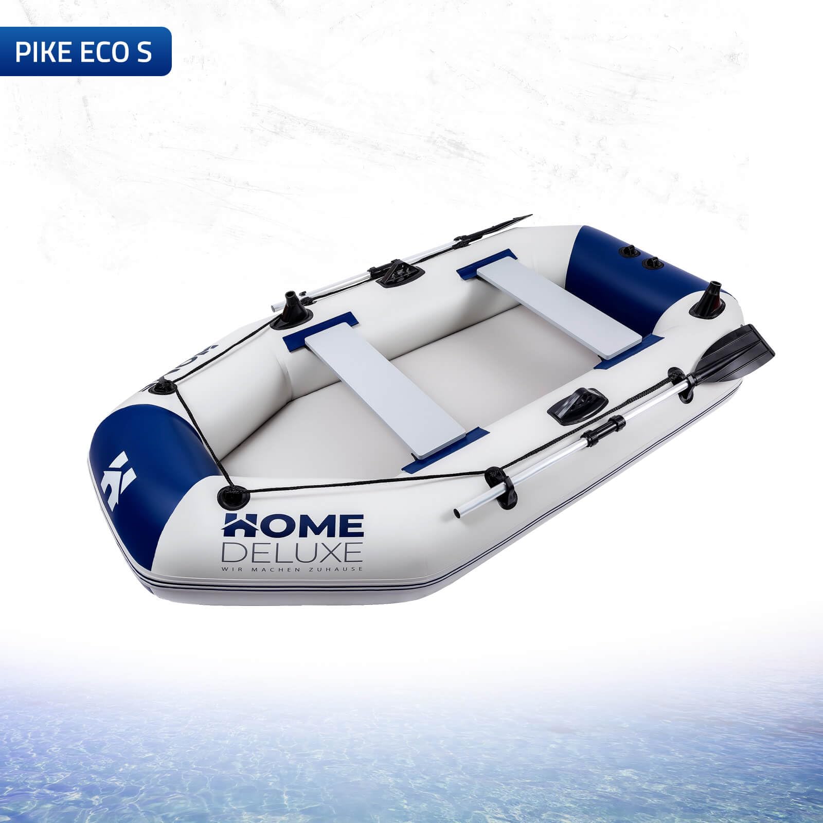 Home Deluxe - Embarcación neumática Pike Material: PVC Resistente I Embarcación Auxiliar, lancha motora, Barca de remos - selección de Variantes