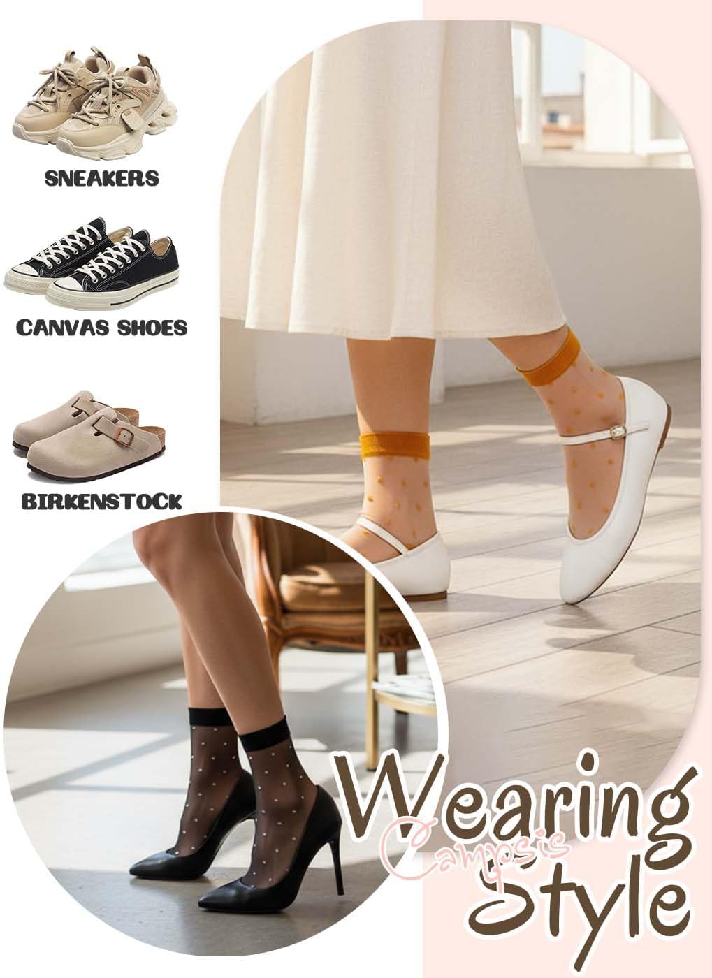 Campsis Women Sheer Ankle Sock Cute Ultrathin Transparent Mesh Socks - Image 6