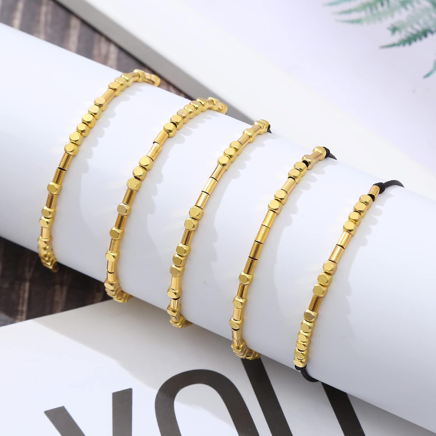 Morse Code Bracelets for Women Men - Inspirational Morse Code Beads with Cord Handmade Wrap Bracelet, Secret Message Jewelry Gifts for Her for Daughter Sister Best Friends - Image 4