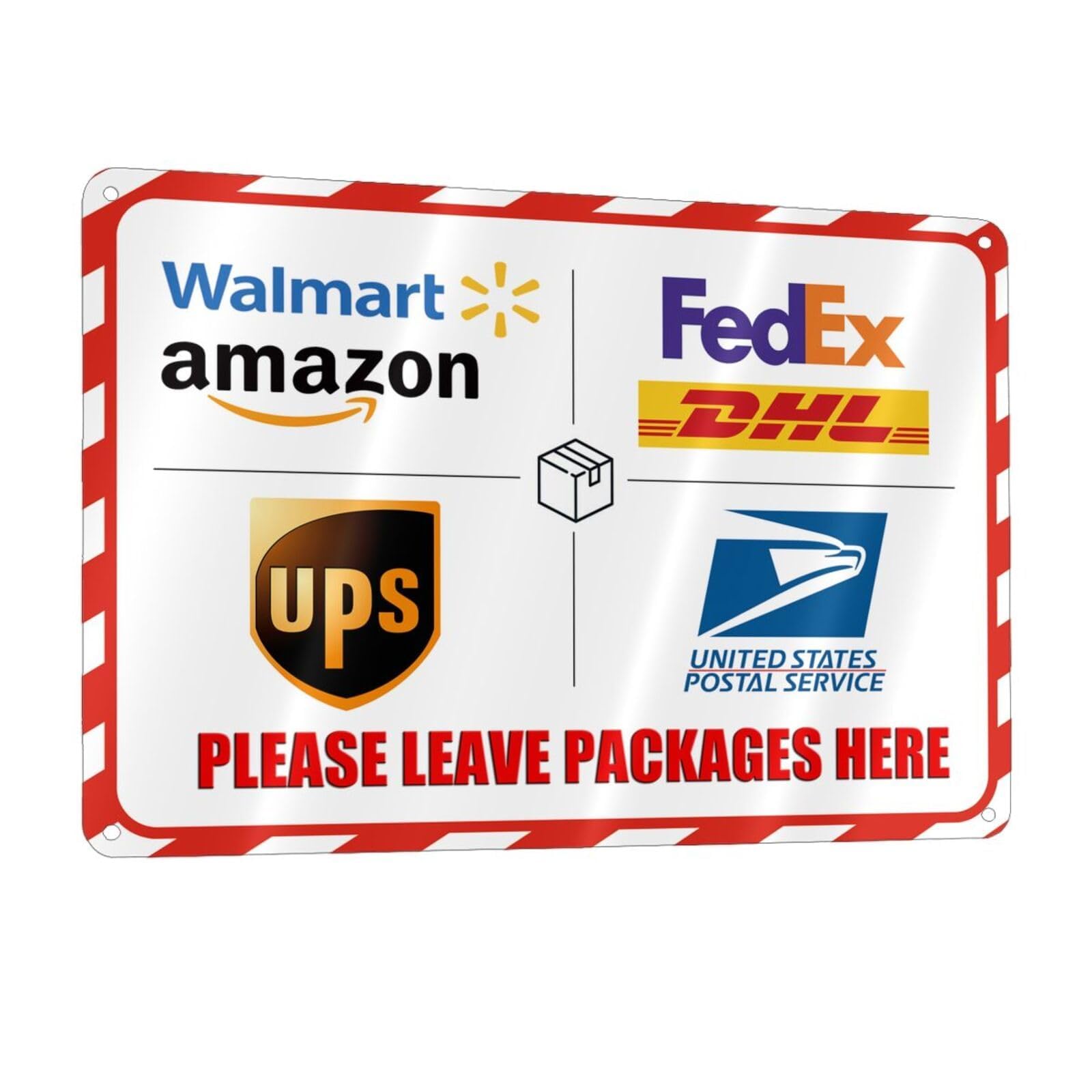 Delivery Signs for Packages, Please Delivery Boxes for outside Use - Please Leave Packages Here - Packages Instructions Metal Sign Deliverys Mail Box Rust-Free Yard Signs 12 X 8 Inch