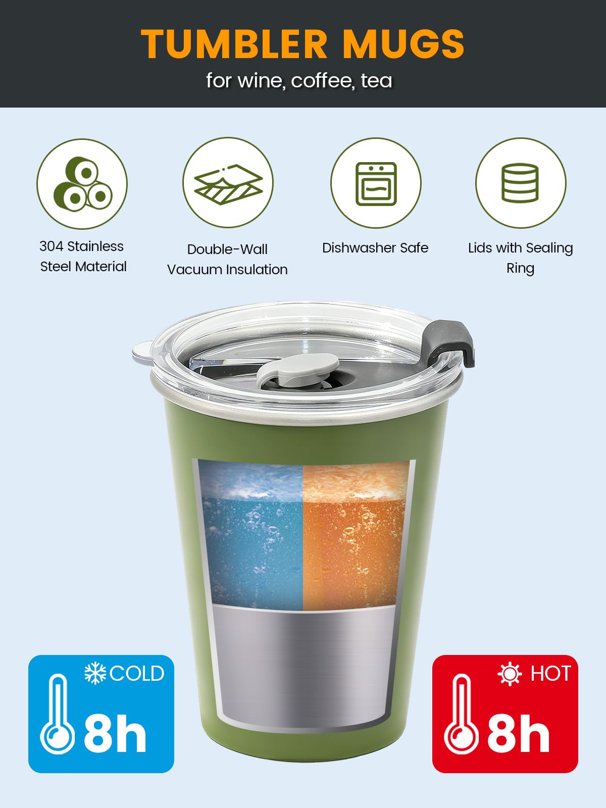 Wine Cooler Bag Gift Set with 2 Tumblers, Insulated Portable Wine Carrier Holds 2 Bottles, Perfect for Outdoor Use, Ideal Easter Birthday Anniversary Gift for Women & Men Wine Lovers