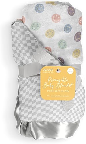 JuJuBe x Studio Oh! Baby Essentials - Manta reversible para bebé, manta suave para recién nacidos y bebés, ideal para el tiempo boca abajo, hogar,
